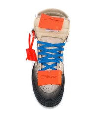 hellbeige hohe Sneakers aus Wildleder von Off-White