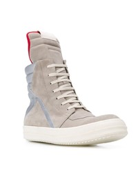 hellbeige hohe Sneakers aus Wildleder von Rick Owens