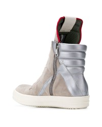 hellbeige hohe Sneakers aus Wildleder von Rick Owens