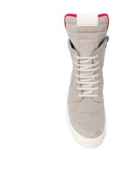 hellbeige hohe Sneakers aus Wildleder von Rick Owens