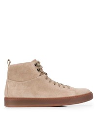 hellbeige hohe Sneakers aus Wildleder von Henderson Baracco