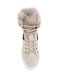 hellbeige hohe Sneakers aus Wildleder von Eleventy