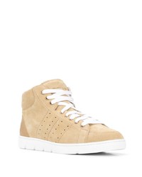 hellbeige hohe Sneakers aus Wildleder von Loewe