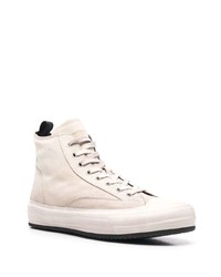 hellbeige hohe Sneakers aus Wildleder von Officine Creative