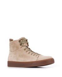 hellbeige hohe Sneakers aus Wildleder von Henderson Baracco