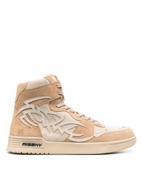 hellbeige hohe Sneakers aus Wildleder von Misbhv