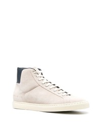 hellbeige hohe Sneakers aus Wildleder von Common Projects