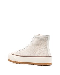 hellbeige hohe Sneakers aus Wildleder von Diesel