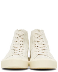 hellbeige hohe Sneakers aus Wildleder von Tom Ford