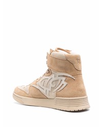 hellbeige hohe Sneakers aus Wildleder von Misbhv