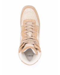 hellbeige hohe Sneakers aus Wildleder von Misbhv