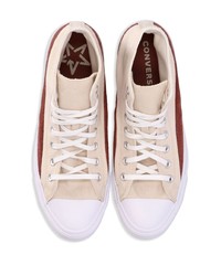 hellbeige hohe Sneakers von Converse