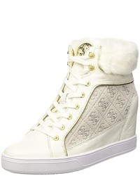 hellbeige hohe Sneakers von GUESS