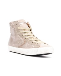 hellbeige hohe Sneakers von Philippe Model