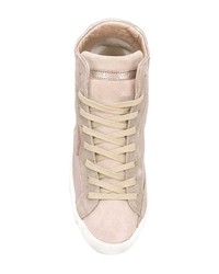 hellbeige hohe Sneakers von Philippe Model