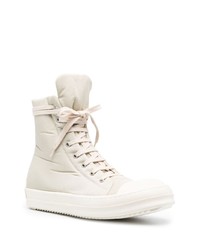 hellbeige hohe Sneakers von Rick Owens DRKSHDW