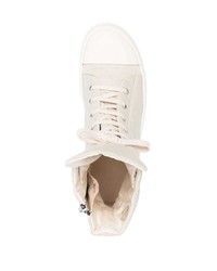 hellbeige hohe Sneakers von Rick Owens DRKSHDW