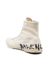 hellbeige hohe Sneakers von Balenciaga