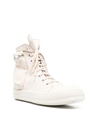 hellbeige hohe Sneakers von Rick Owens DRKSHDW