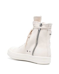 hellbeige hohe Sneakers von Rick Owens DRKSHDW