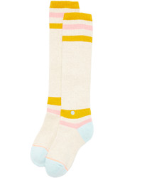 hellbeige horizontal gestreifte Socken von Stance