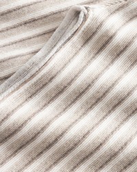 hellbeige horizontal gestreifter Kurzarmpullover von Stapf