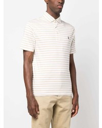 hellbeige horizontal gestreiftes Polohemd von Polo Ralph Lauren