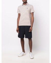 hellbeige horizontal gestreiftes Polohemd von Polo Ralph Lauren