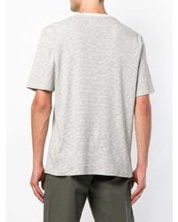 hellbeige horizontal gestreiftes T-Shirt mit einem Rundhalsausschnitt von Folk