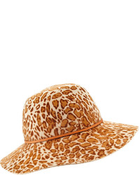 hellbeige Hut mit Leopardenmuster