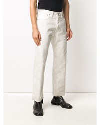 hellbeige Jeans mit Acid-Waschung von Maison Margiela