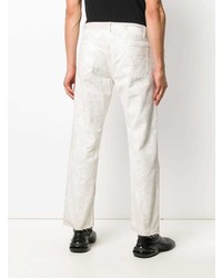 hellbeige Jeans mit Acid-Waschung von Maison Margiela