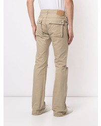 hellbeige Jeans mit Destroyed-Effekten von Undercover