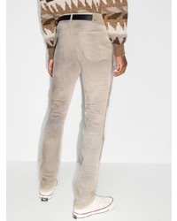 hellbeige Jeans mit Destroyed-Effekten von Paige