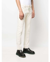 hellbeige Jeans mit Destroyed-Effekten von DSQUARED2