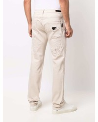 hellbeige Jeans mit Destroyed-Effekten von Philipp Plein