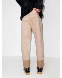 hellbeige Jeans mit Flicken von Helmut Lang