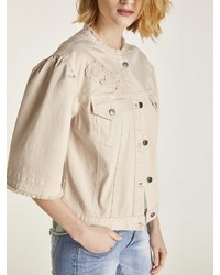 hellbeige Jeansjacke von Heine