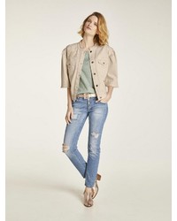 hellbeige Jeansjacke von Heine