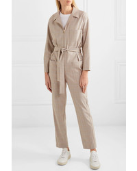 hellbeige Jumpsuit mit Karomuster von Maje