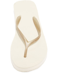 hellbeige Keilsandaletten von Havaianas