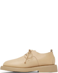 hellbeige klobige Leder Derby Schuhe von Marsèll