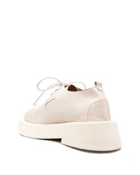 hellbeige klobige Leder Derby Schuhe von Marsèll