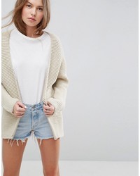 hellbeige klobige Strickjacke von Asos