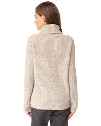 hellbeige klobiger Rollkragenpullover von Jenni Kayne