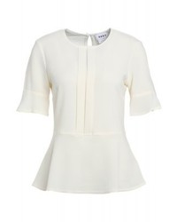 hellbeige Kurzarmbluse von DKNY