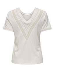 hellbeige Kurzarmbluse von Only