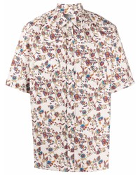 hellbeige Kurzarmhemd mit Blumenmuster von Isabel Marant