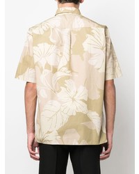 hellbeige Kurzarmhemd mit Blumenmuster von Tommy Hilfiger