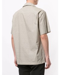 hellbeige Kurzarmhemd mit geometrischem Muster von N°21